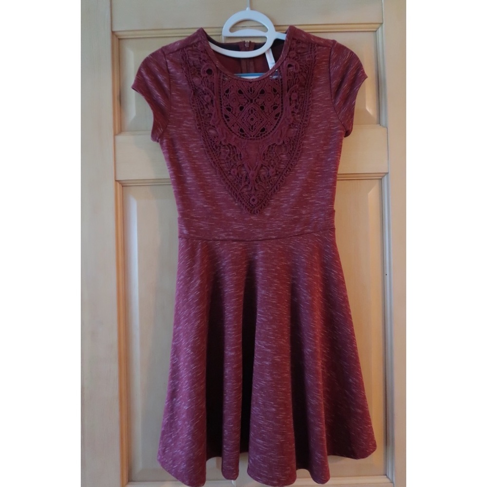 Very soft red skater dress